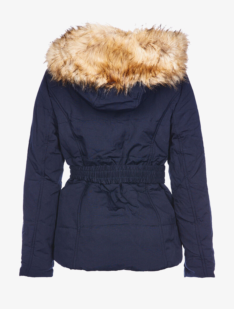 Doudoune fourrure amovible - marine/beige - 2