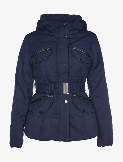 Doudoune fourrure amovible - marine/beige - 4