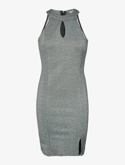Robe col américain irisée - gris - 3