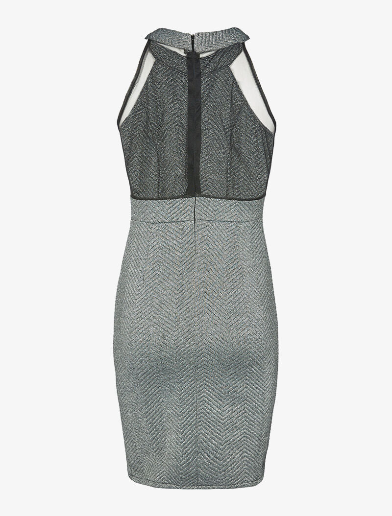 Robe col américain irisée - gris - 2