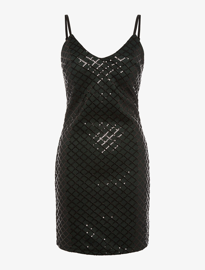 Robe basic à sequins - vert - 3