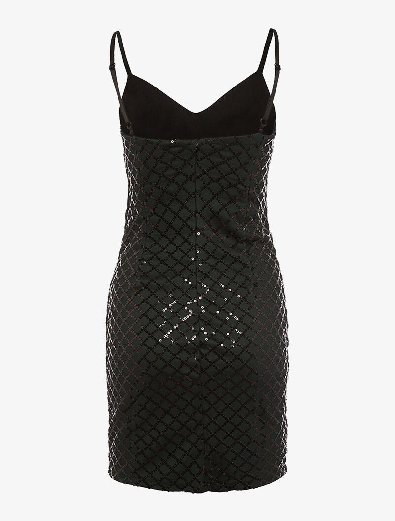 Robe basic à sequins - vert - 2