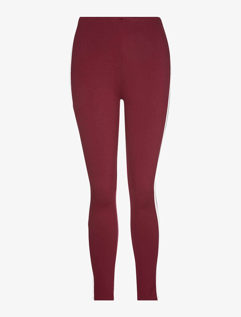 Jogpants 7/8 bande bianche - viola