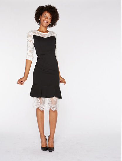 Robe dentelle  trompe l&