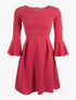 Robe évasée perlée - fushia - 3