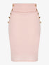 Jupe taille haute boutonnée - rose - 1