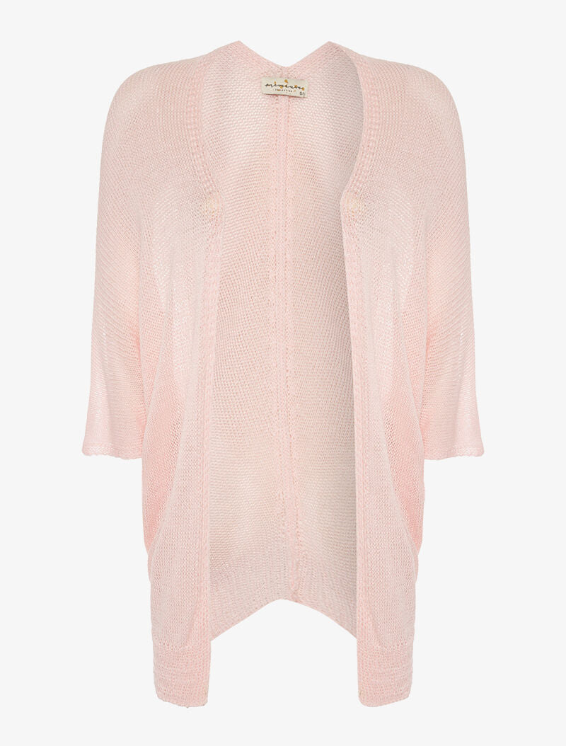 Gilet loose chauve-souris - rose - 1