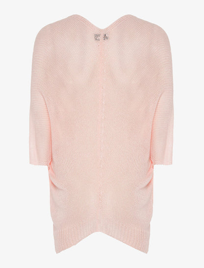 Gilet loose chauve-souris - rose - 2