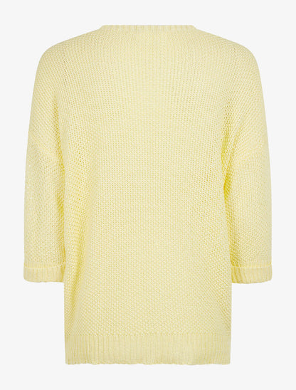 Pull ample encolure large - jaune - 2