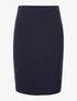 Jupe tailleur 2 plis - marine - 3