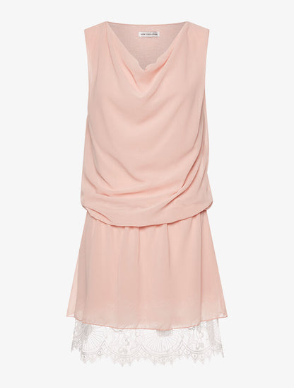 Robe bouffante bas dentelle - rose - 1