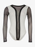 Body ligne transparente - blanc/noir - 1