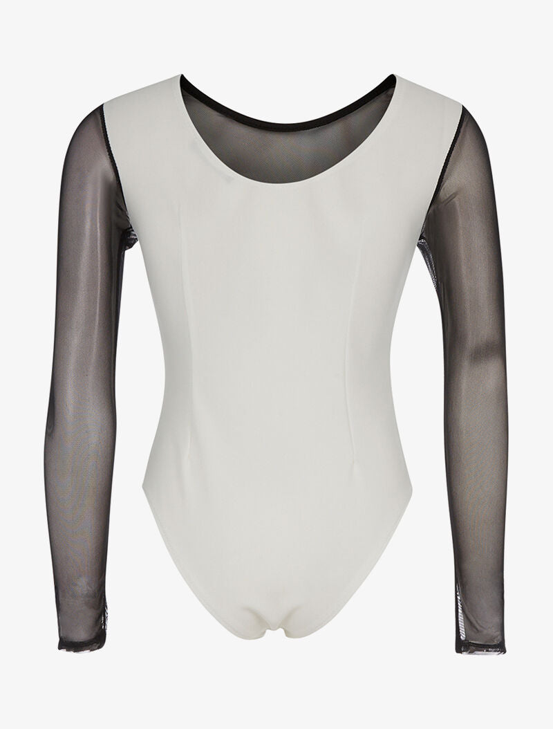 Body ligne transparente - blanc/noir - 2
