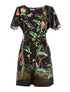 Robe manches courtes volantées - noir - 3