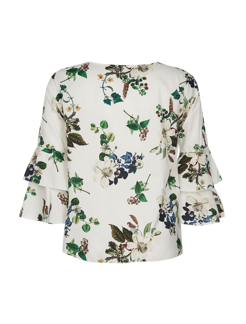 Top fluido maniche 3/4 - bianco