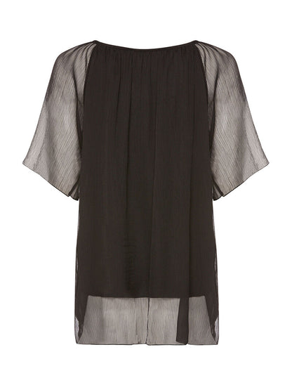 Tunique voile fin - noir - 2
