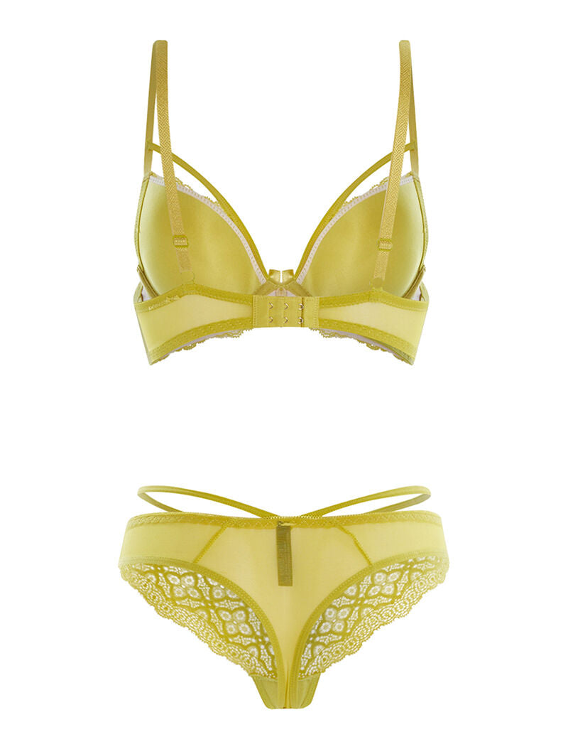 Ensemble SG et string poitrine lace - vert anis - 2