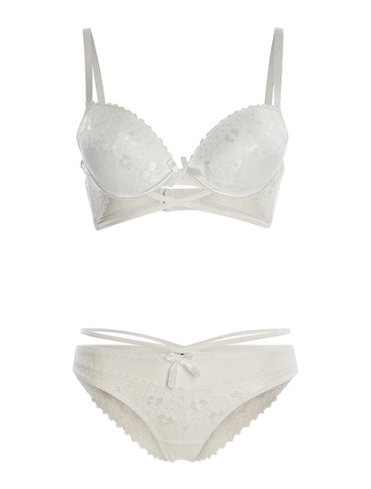 Ensemble SG et culotte lace out - blanc - 1
