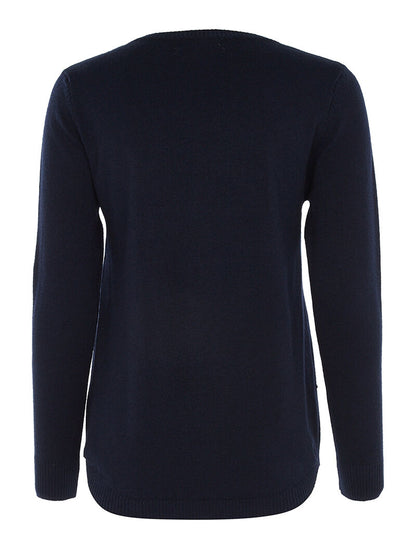 Pull points en relief - marine - 2
