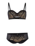 Ensemble SG corbeille dentelle et culotte - noir - 1