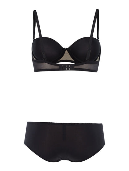 Ensemble SG corbeille dentelle et culotte - noir - 2