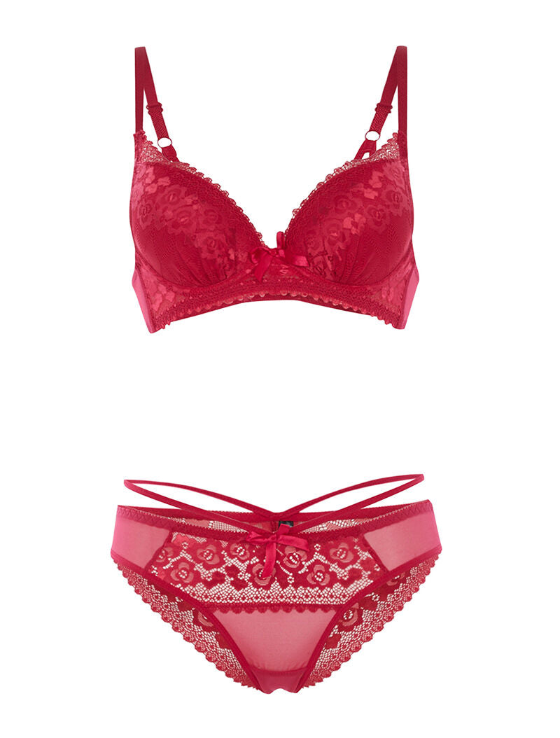 Ensemble SG et culotte fines lanières - rouge - 3