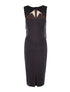 Robe à buste frangé - noir - 1