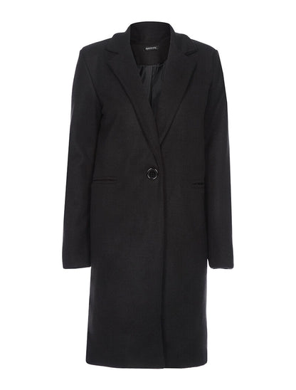 Manteau fermeture un bouton - noir - 4