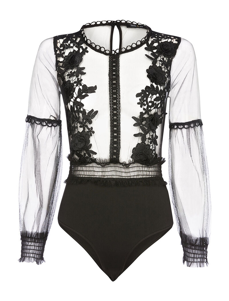 Body en tulle - noir - 1