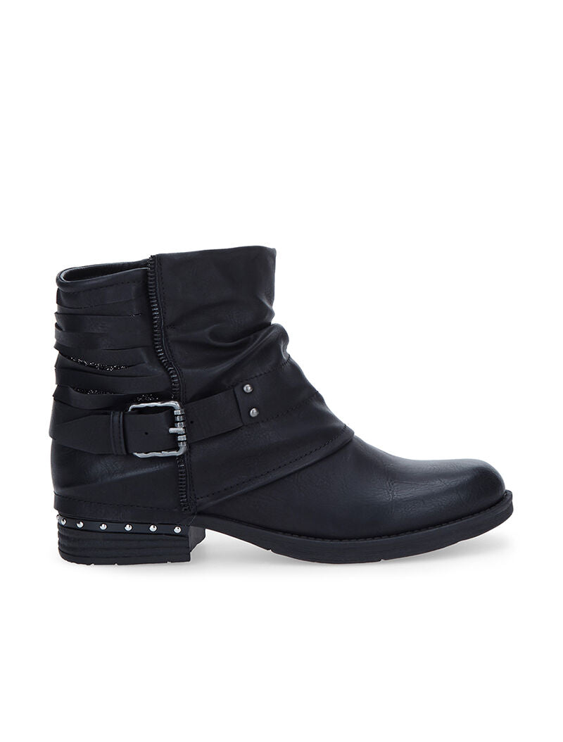 Boots à lanières et clous - noir - 1