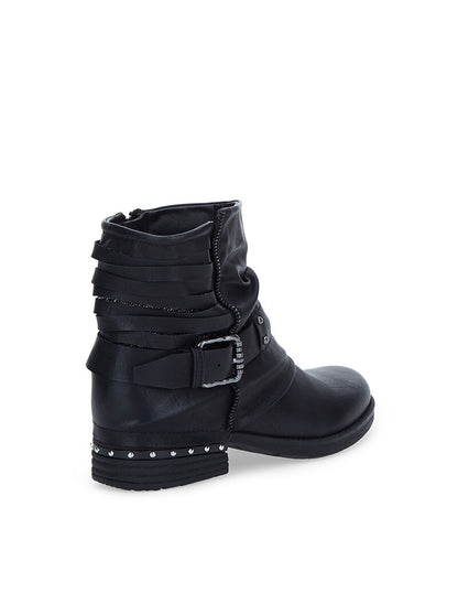 Boots à lanières et clous - noir - 4