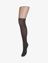 Collants en voile stylisé - Noir - 1