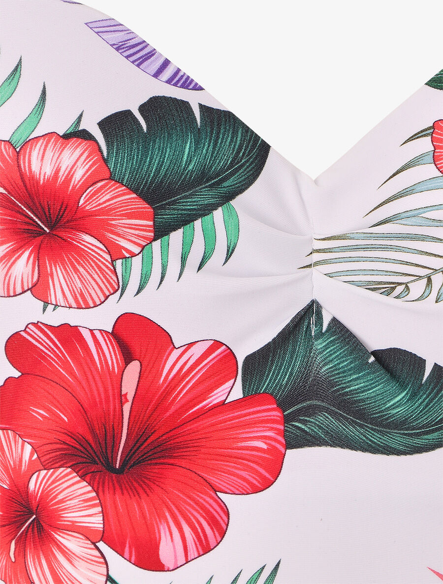 Maillot de bain à imprimé floral - Blanc - 3