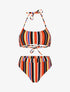 Bikini à brassière à liens a nouer au cou - Orange - 5