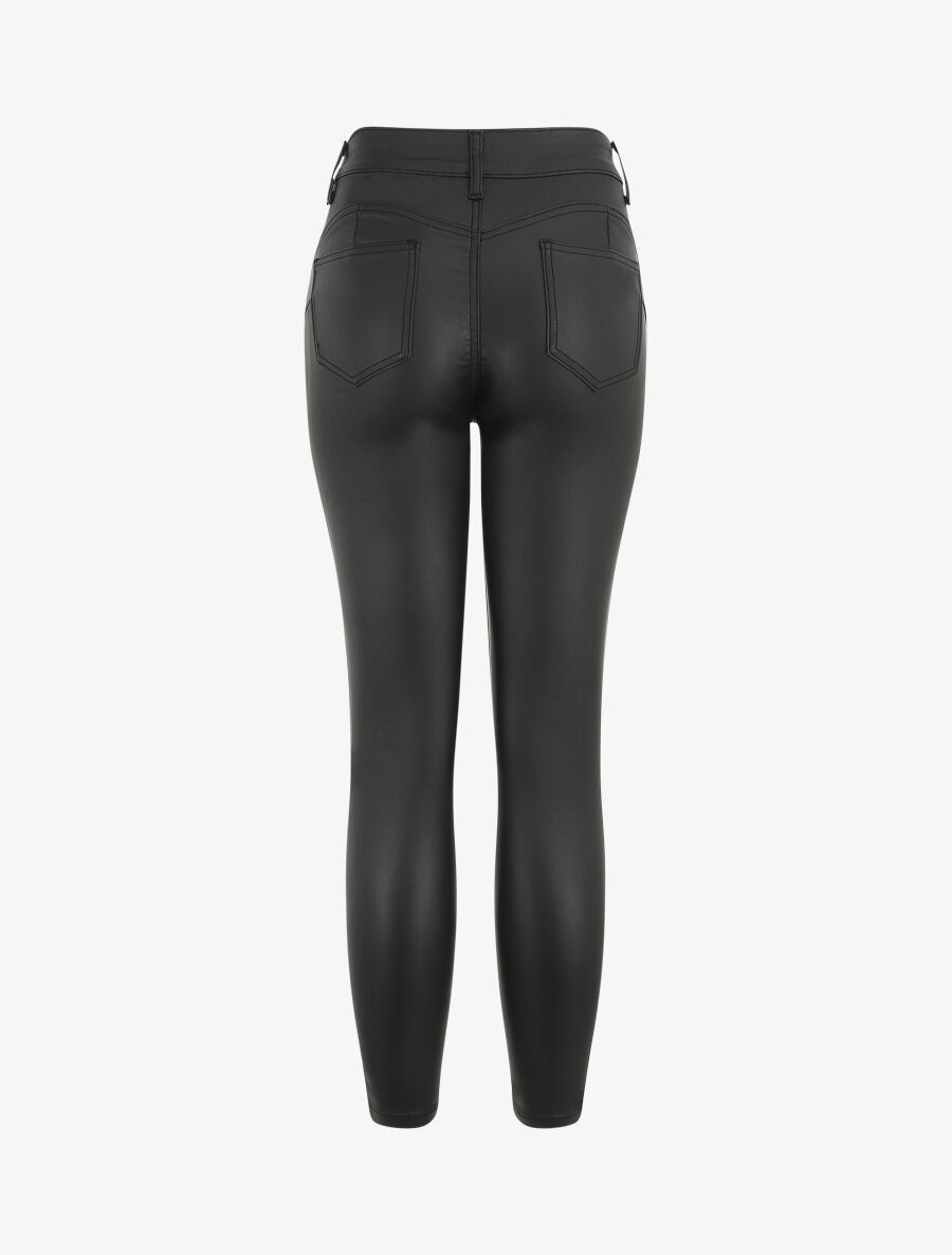 Jean skinny ciré push-up - Noir - 2