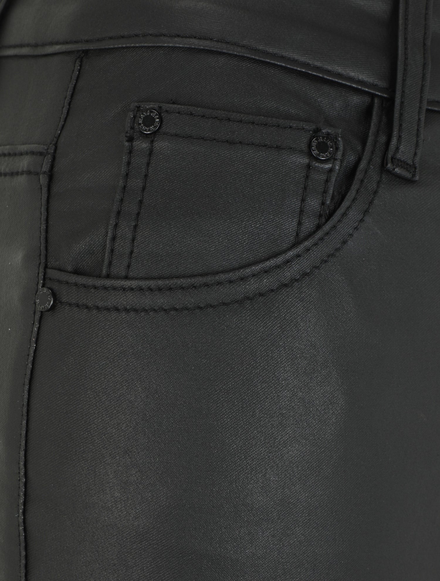 Pantalon en simili coupe flare - Noir - 3