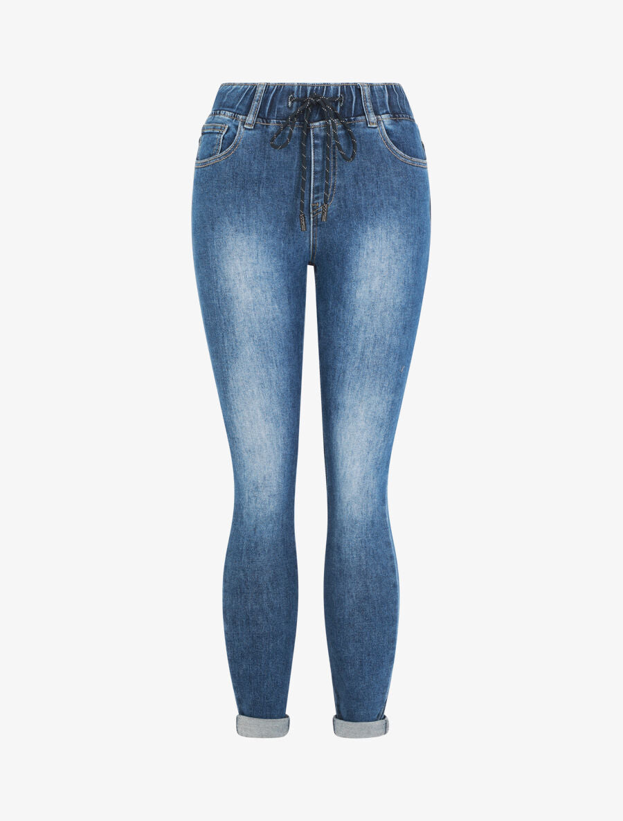 Jegging à ourlet - Bleu - 1
