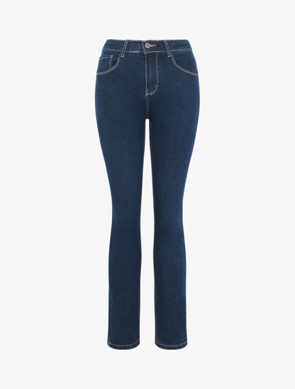 Jean grande taille push-up coupe slim - Bleu - 1