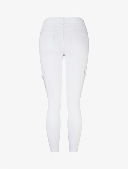 Jean style cargo coupe skinny - Blanc - 2