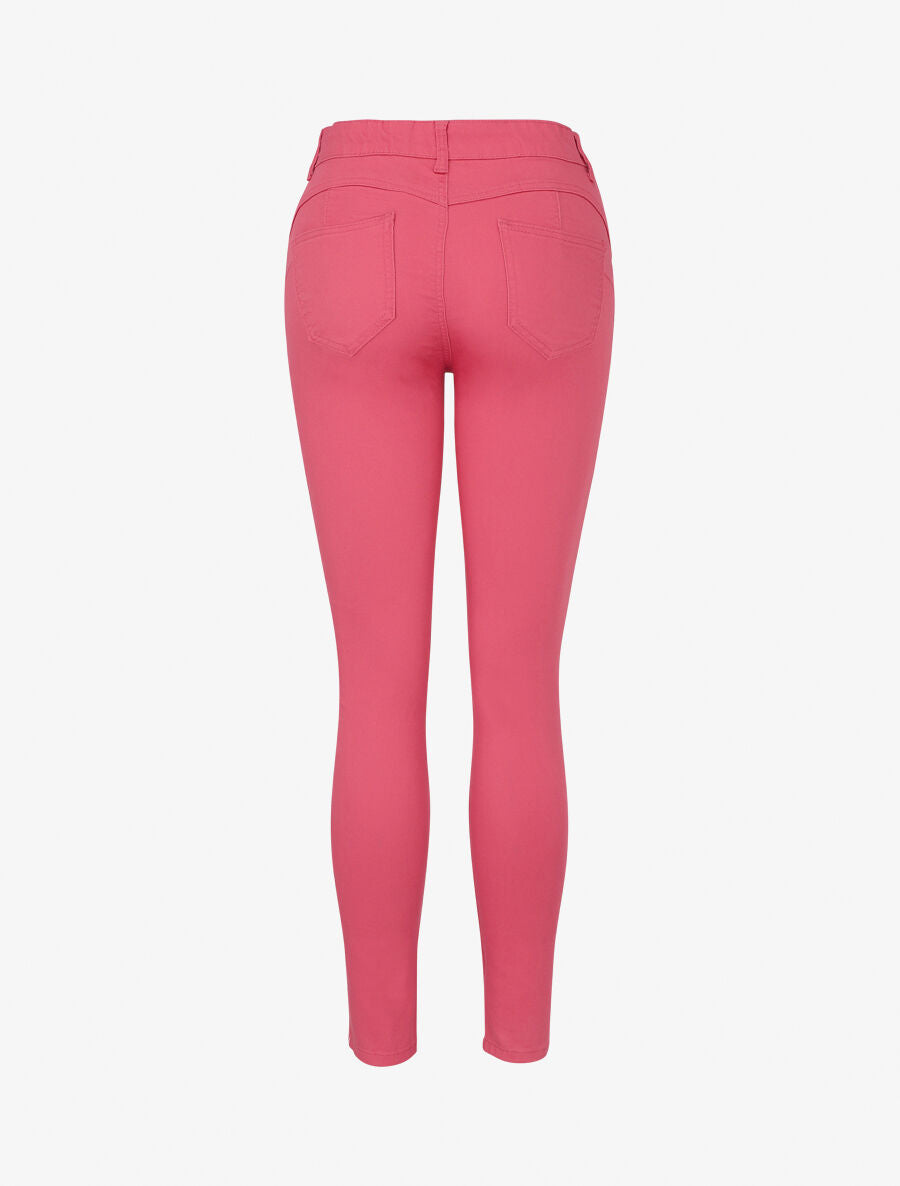 Jean skinny uni grande taille - Rose - 2