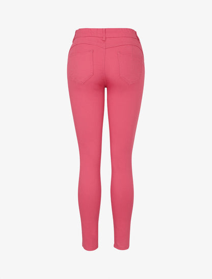 Jean skinny uni grande taille - Rose - 2