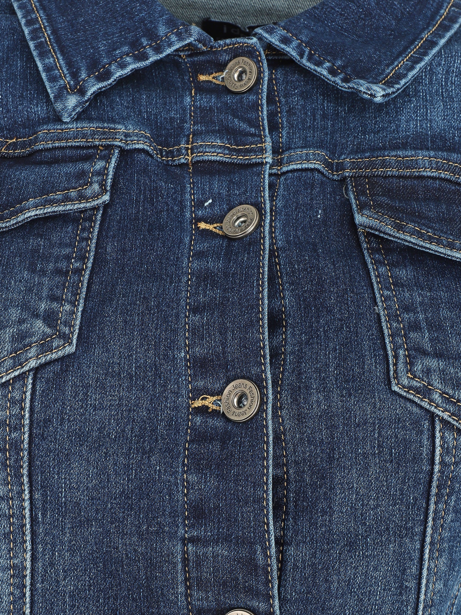 Veste en jean droite - Bleu - 3