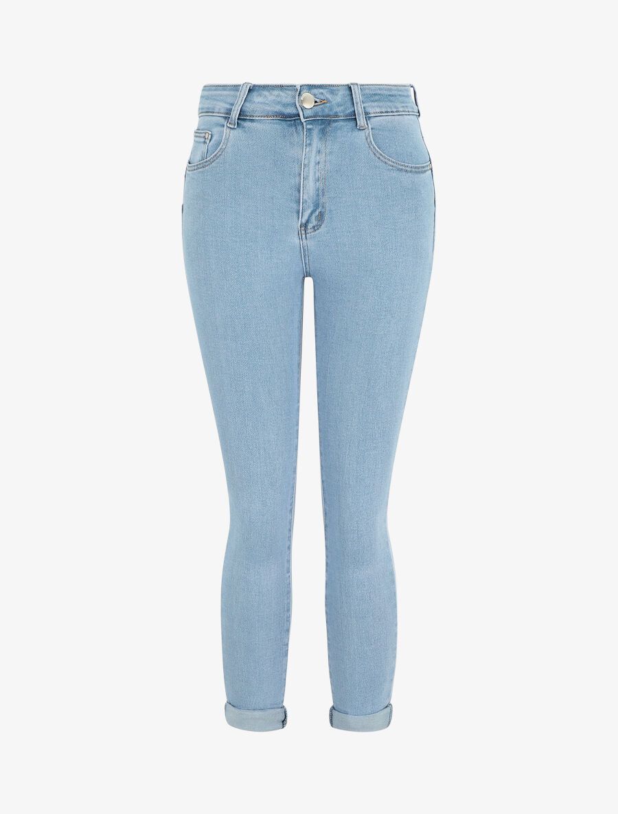 Jean push up à revers coupe slim - Bleu - 4