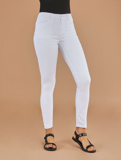 Jean push up coupe skinny - Blanc - 4