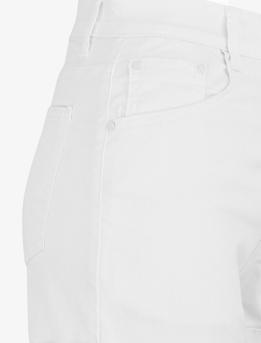 Short uni coupe droite - Blanc - 3