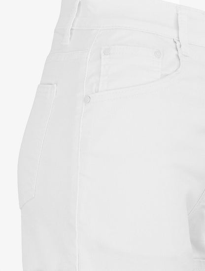 Short uni coupe droite - Blanc - 3