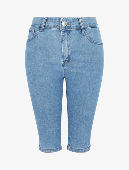 Bermuda push up en jean - Bleu - 4