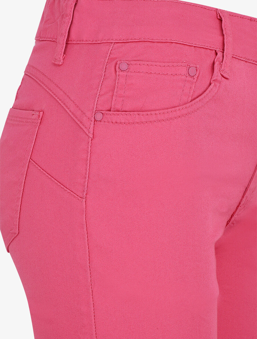 Bermuda push up uni à ourlets - Fushia - 3