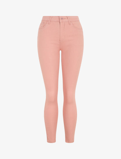 Jean uni coupe skinny - Rose saumon - 1