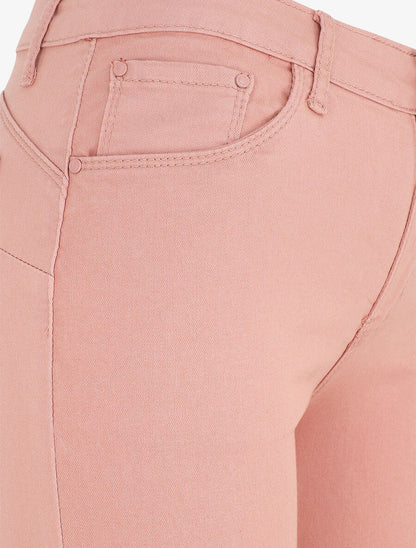 Jean uni coupe skinny - Rose saumon - 3